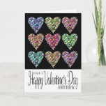 Heart Filled Happy Valentine&#39;s Day Birthday Card at Zazzle