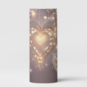 Heart Filled With Light Pillar Candle