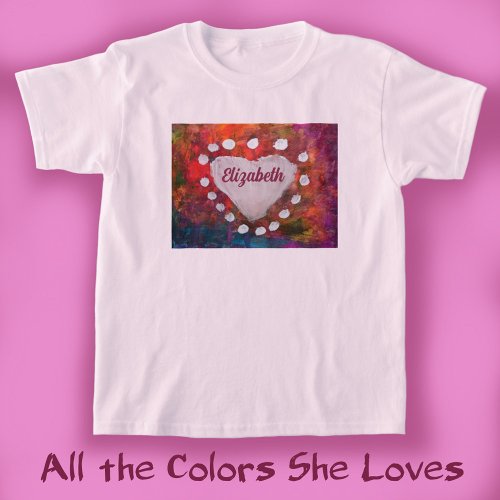 Heart Finger Painted T_Shirt