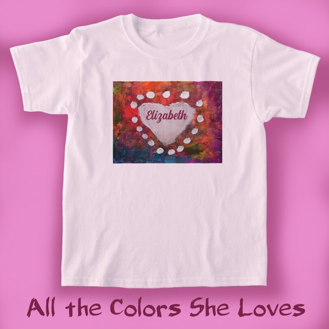 Heart Finger Painted T-Shirt (Creator Uploaded)
