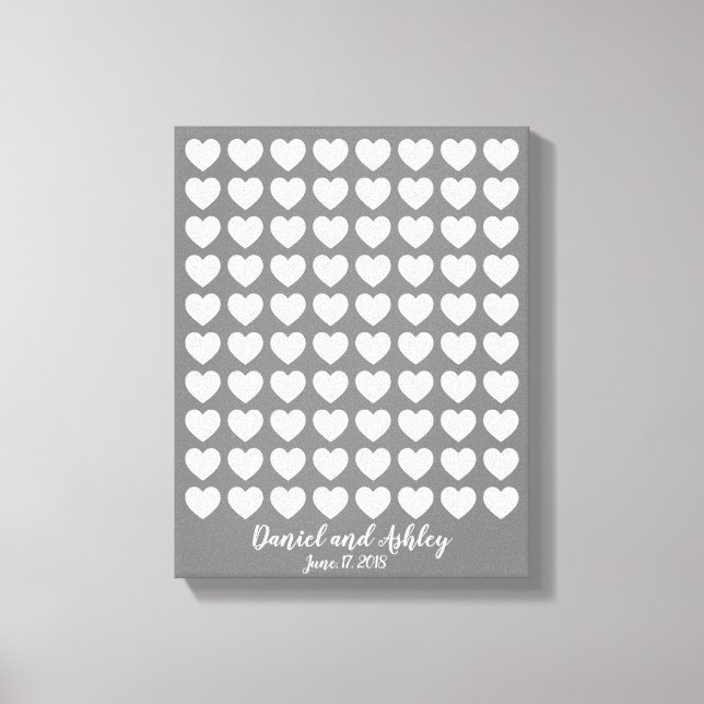 Heart Fingerprint Wedding Guest Book (Front)