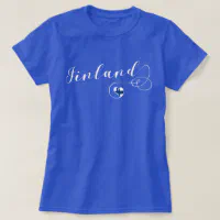 Heart Finland Tee Shirt, Finnish, Finn