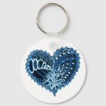 Heart Fire Doodle Keychain