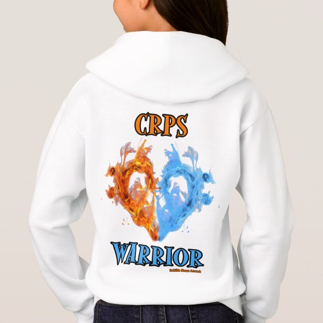 Heart/Flames...CRPS Hoodie (Back)
