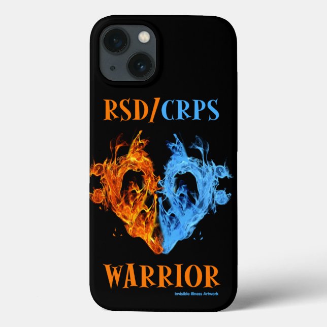 Heart/Flames...RSD/CRPS Case-Mate iPhone Case (Back)