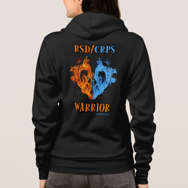 Heart/Flames...RSD/CRPS Hoodie (Back)