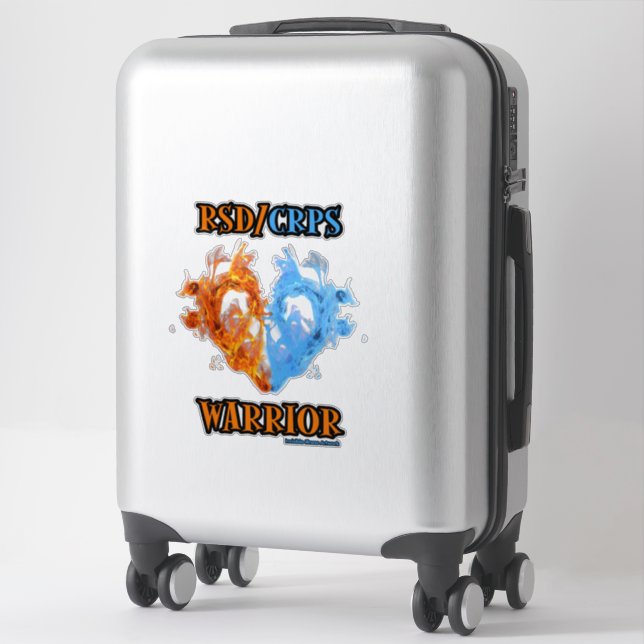 Heart/Flames...RSD/CRPS Sticker (Suitcase)