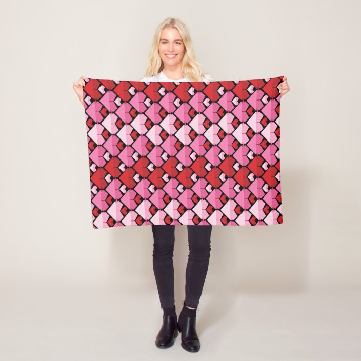 Heart Fleece Blanket