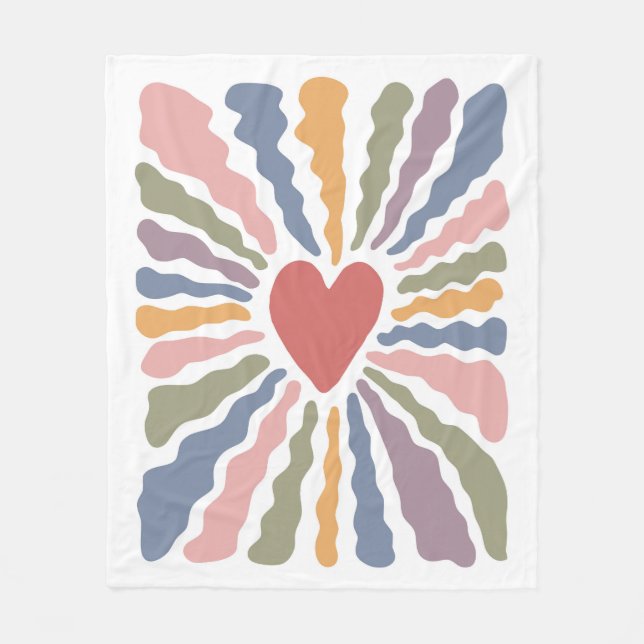 Heart Fleece Blanket (Front)