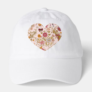 Heart floral garden hat