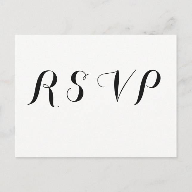 Heart floral modern wedding rsvp postcards (Front)