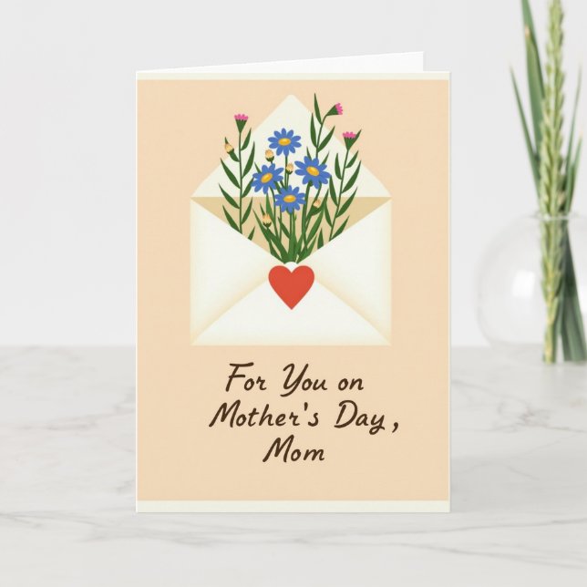 Heart Floral Mothers Day Card (Front)