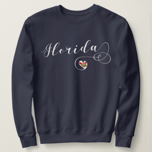 Heart Florida Sweatshirt Floridian Miami Sweatshirt