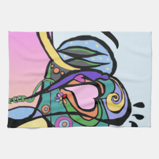 Heart flow Modern art Towel