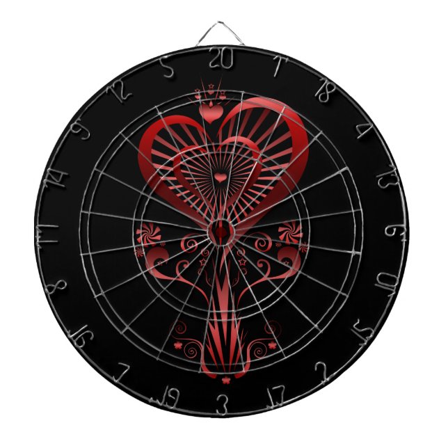 Heart Flower  Dart Board (Front)