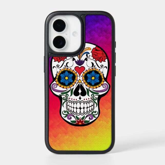 Heart Flower Skull Abstract Otterbox iPhone Case (Back)