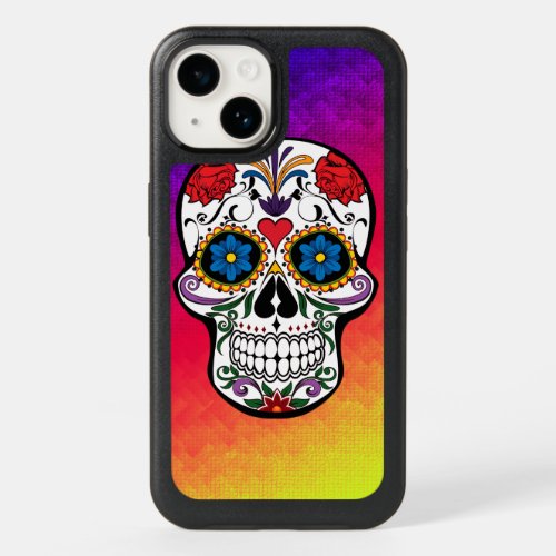Heart Flower Skull Abstract OtterBox iPhone 14 Case