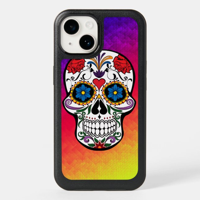 Heart Flower Skull Abstract Otterbox iPhone Case (Back)