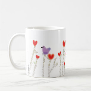 "Heart Flowers" coffee mug