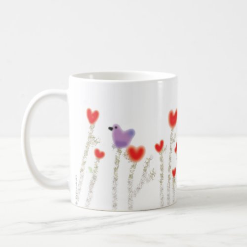 Heart Flowers coffee mug