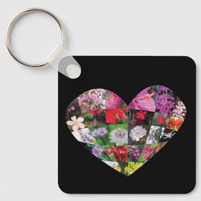 Heart_Flowers Keychain (Front)