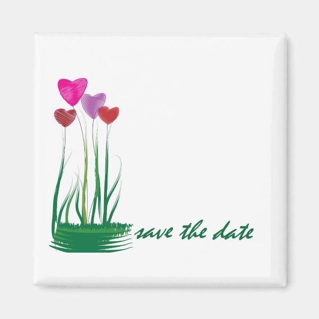 Heart flowers! magnet (Front)