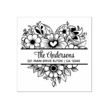 Heart flowers Split Monogram Theme