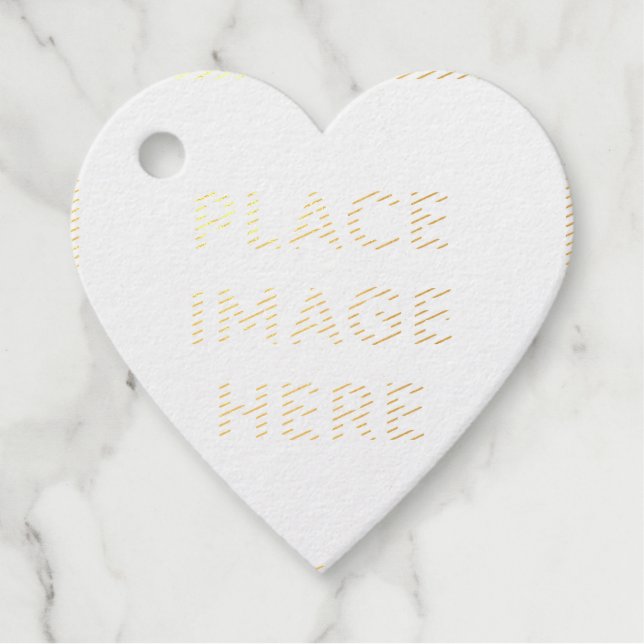 Heart Foil Favor Tags (Front)