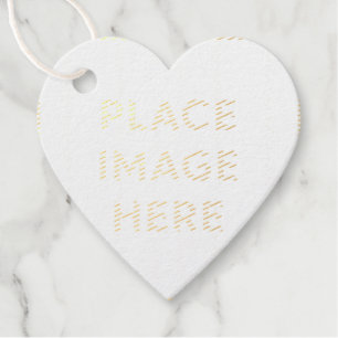 Heart Foil Favor Tags