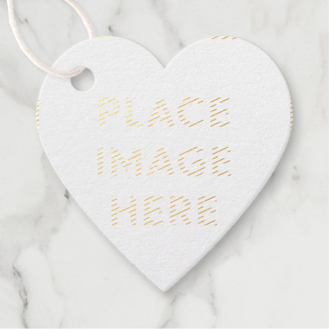 Heart Foil Favor Tags (Front)