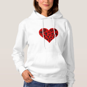 Heart & Foot imprint Ideal for dog lovers Hoodie
