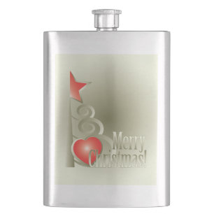 Heart for Christmas Flask