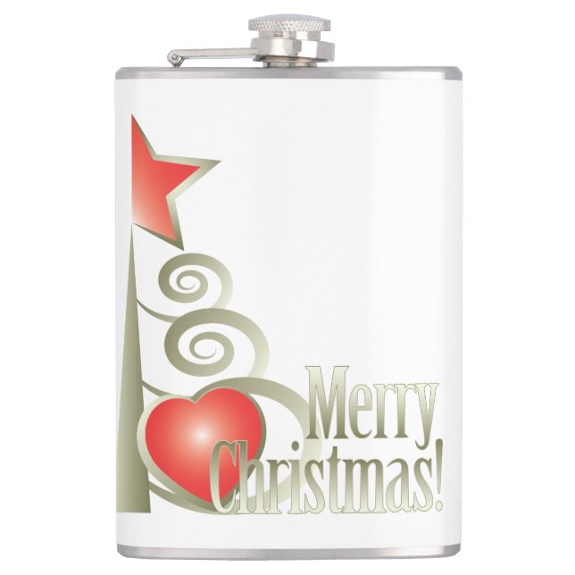 Heart for Christmas Flask (Front)