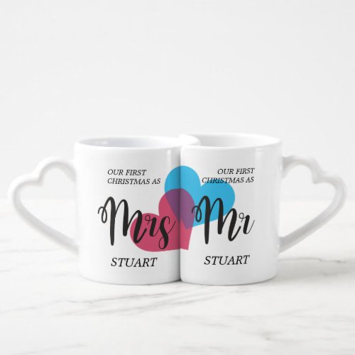 Heart for Design Couples Our First Christmas ace Coffee Mug Set