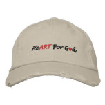 Heart For God Embroidered Baseball Cap at Zazzle