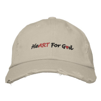 HeART For God Embroidered Baseball Cap