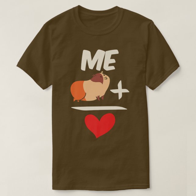 Heart For Guinea Pig Owner Animal Pet Lover Rodent T-Shirt (Design Front)