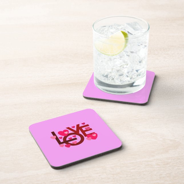 heart for lover beverage coaster (Right Side)