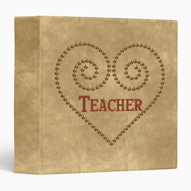 Heart For Teacher Binder (Front/Spine)