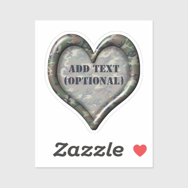 Heart Forest Camouflage Sticker (Sheet)