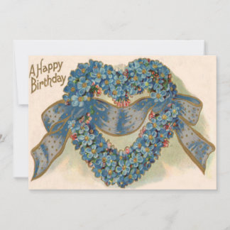 Heart Forget Me Not Ribbon Floral