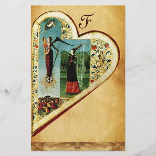 HEART FORTUNE AND LOVE ALLEGORY Valentines Day Stationery