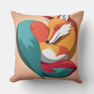 Heart Fox for Mother's Day Throw Pillow
