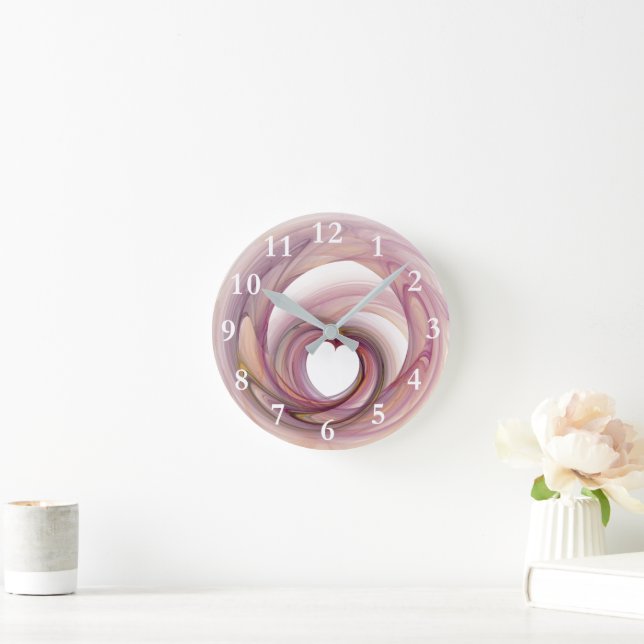 Heart Fractal Round Clock (Home)