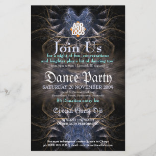 Heart Fractal Web Invitation Event Flyer