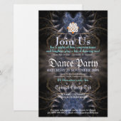Heart Fractal Web Invitation Event Flyer (Front/Back)