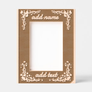 heart frame border 5x7 engraved frames