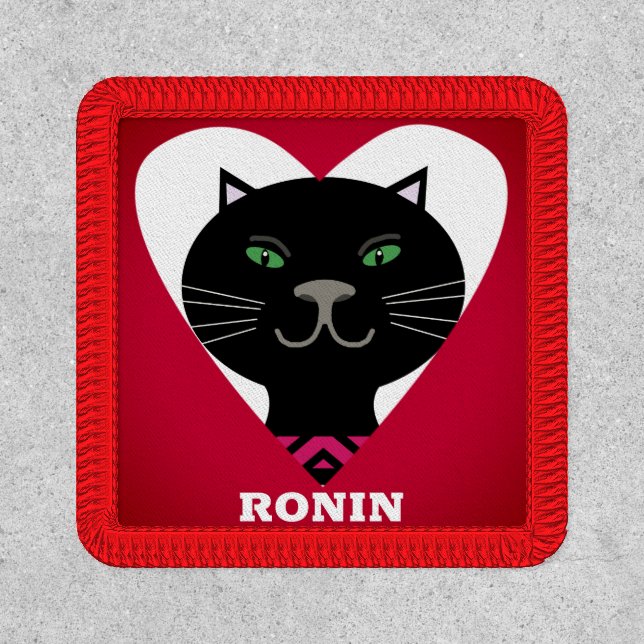  Heart Frame cat lover  Patch (Front)