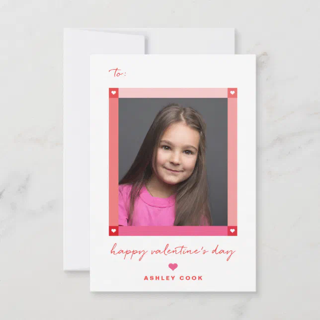 Heart frame Classroom Valentine Invitation | Zazzle