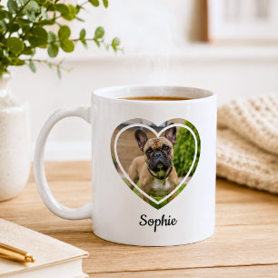 Heart Frame Custom Pet Photo  Coffee Mug